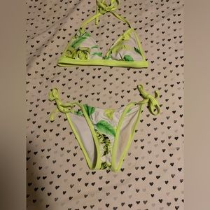 Neon floral bikini